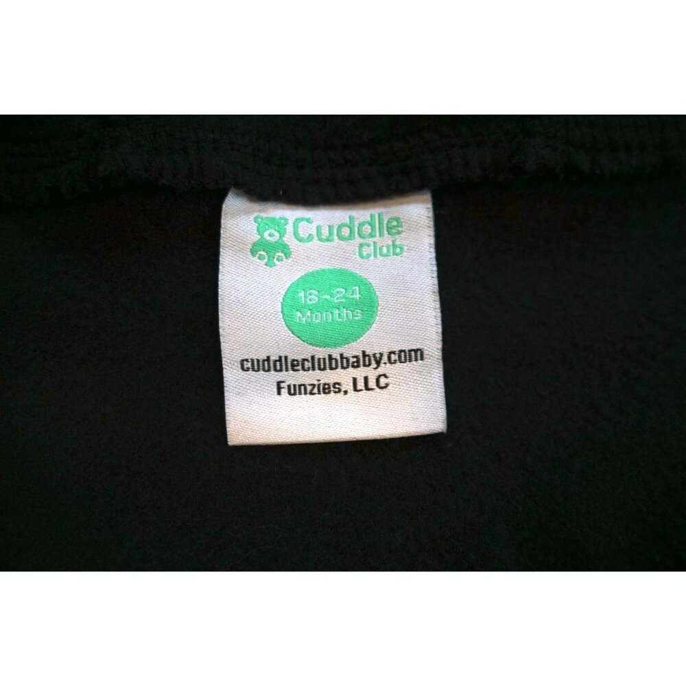 Cuddle Club One Piece Romper Hooded Fleece Jumper, Bear Black 18-24 months NWT - Picture 5 of 10